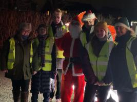 Lighthouse supporters with Santa